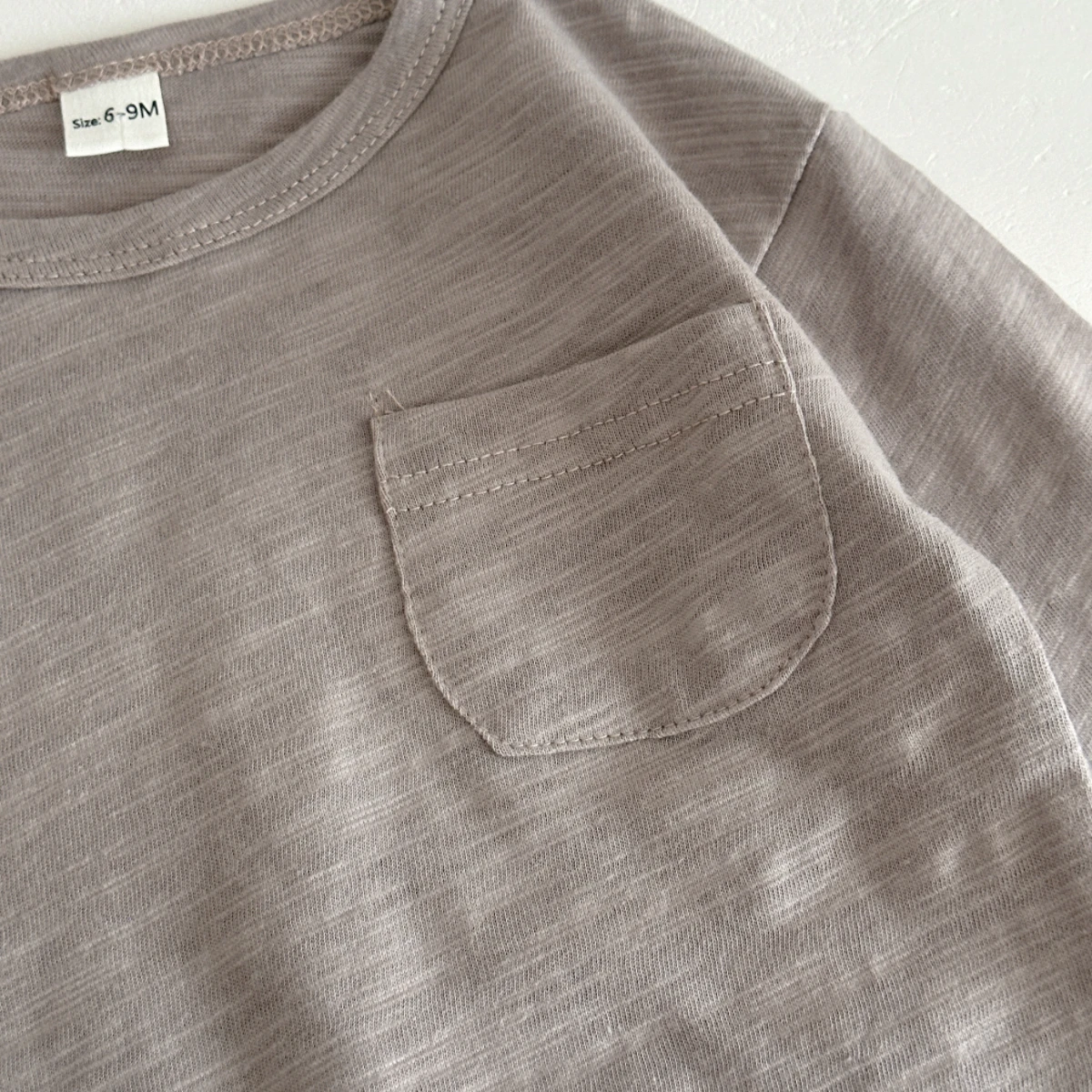 Spring/Autumn Baby T-shirt Pure Cotton Infant Girls Solid Color Tee Loose Thin Comfortable Toddler Cothes Boys Tops 0-3Y