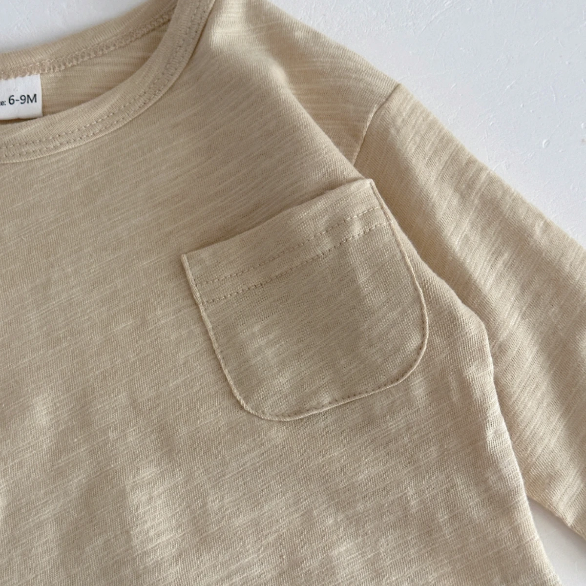 Spring/Autumn Baby T-shirt Pure Cotton Infant Girls Solid Color Tee Loose Thin Comfortable Toddler Cothes Boys Tops 0-3Y