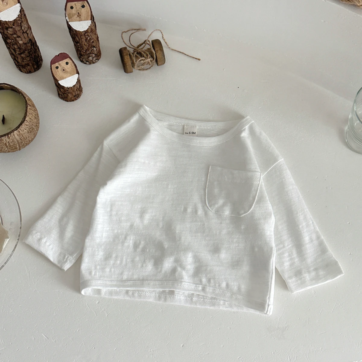 Spring/Autumn Baby T-shirt Pure Cotton Infant Girls Solid Color Tee Loose Thin Comfortable Toddler Cothes Boys Tops 0-3Y