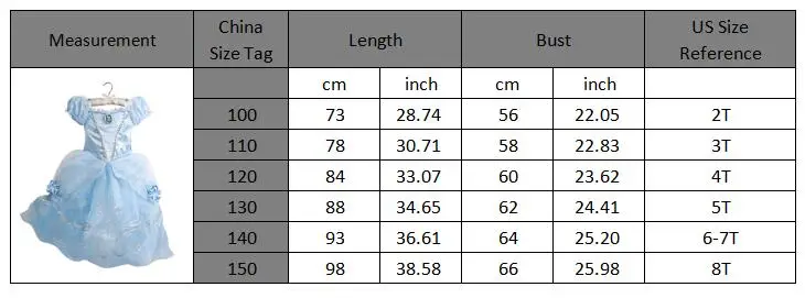 Princess Dress Collection Cinderella Snow White Aurora Rapunzel for Girls Halloween Birthday Cosplay Costume Kids 2-8Y Vestido