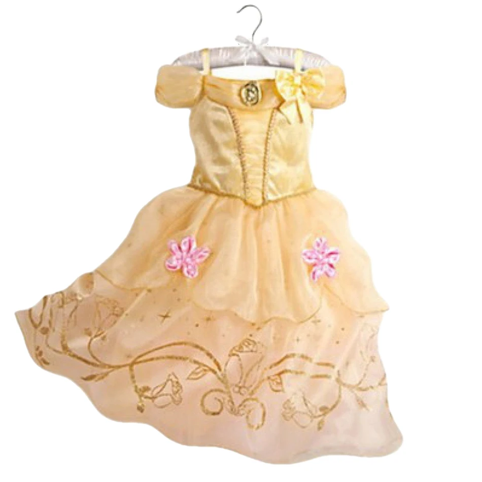 Princess Dress Collection Cinderella Snow White Aurora Rapunzel for Girls Halloween Birthday Cosplay Costume Kids 2-8Y Vestido