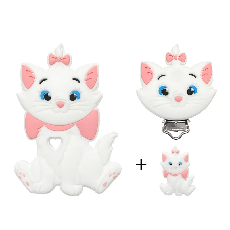 3pcs/set Silicone Cartoon Teether Nipple Clip Beads DIY Pacifier Chain Clips Beads Present Jewelry Accessories