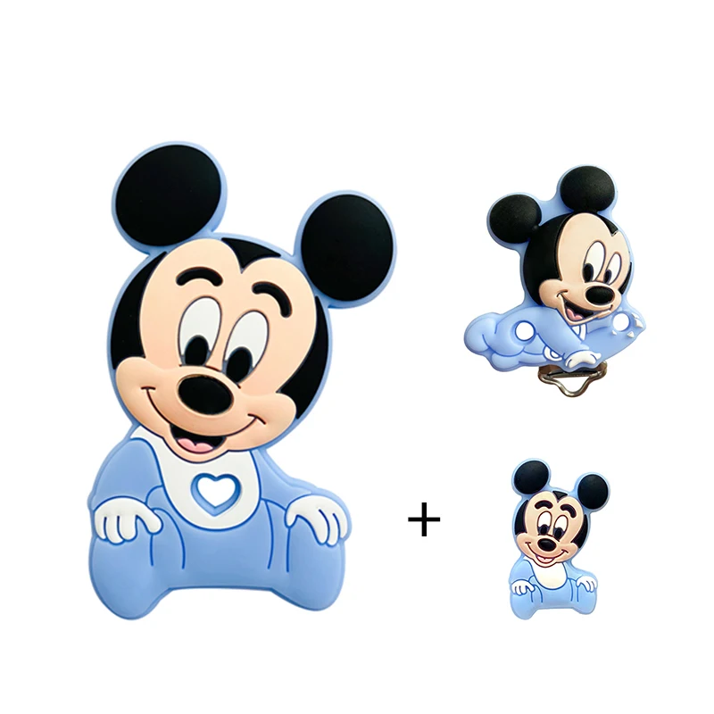 3pcs/set Silicone Cartoon Teether Nipple Clip Beads DIY Pacifier Chain Clips Beads Present Jewelry Accessories