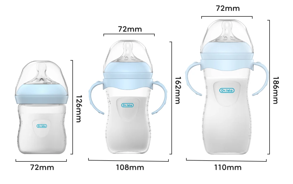 Newborn Baby Bottle 150/240/330ML Baby PP Bottle with Handle Milk BottleFeeding Baby Bottles Newborn Feeding Supplies BPA-FREE