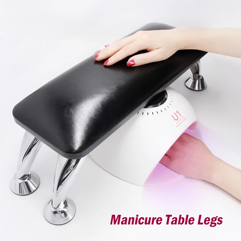 KAK 4pcs Bright Chrome Furniture Leg Metal Table Feet Sofa Bed Legs Replacement Manicure Pillow Feet Furniture Hardware