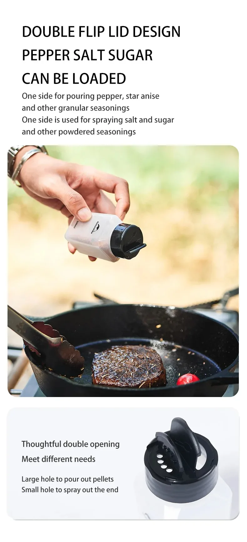 Naturehike Camping Kitchen Seasoning Jar Camping Outdoor Cooking BBQ Picnic Seasoning Spice Storage Jars Organizers Bottles Set