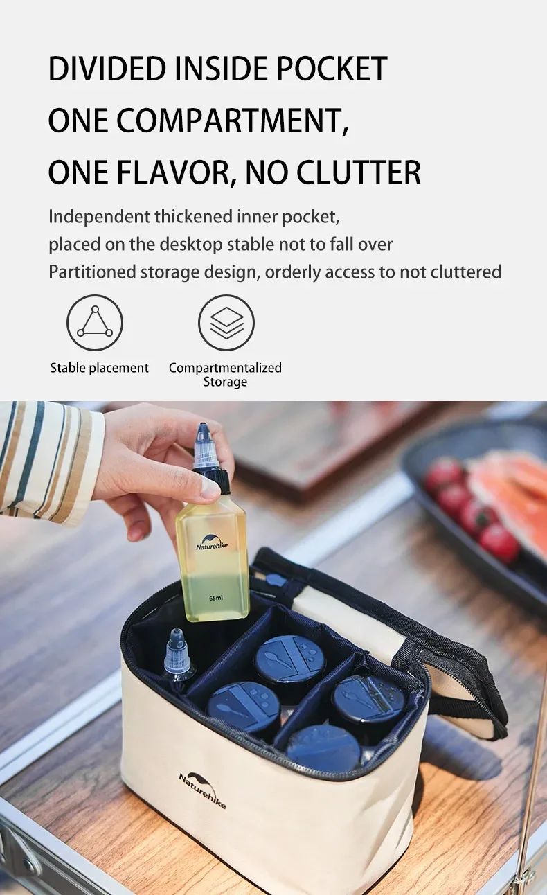 Naturehike Camping Kitchen Seasoning Jar Camping Outdoor Cooking BBQ Picnic Seasoning Spice Storage Jars Organizers Bottles Set