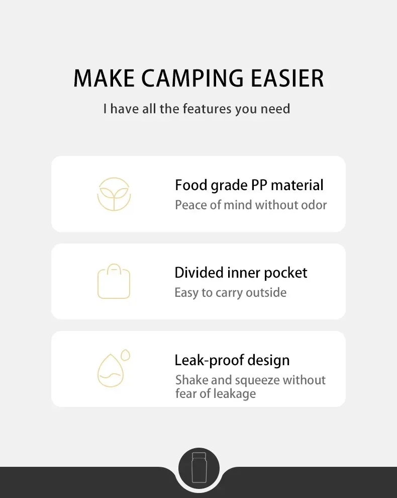 Naturehike Camping Kitchen Seasoning Jar Camping Outdoor Cooking BBQ Picnic Seasoning Spice Storage Jars Organizers Bottles Set