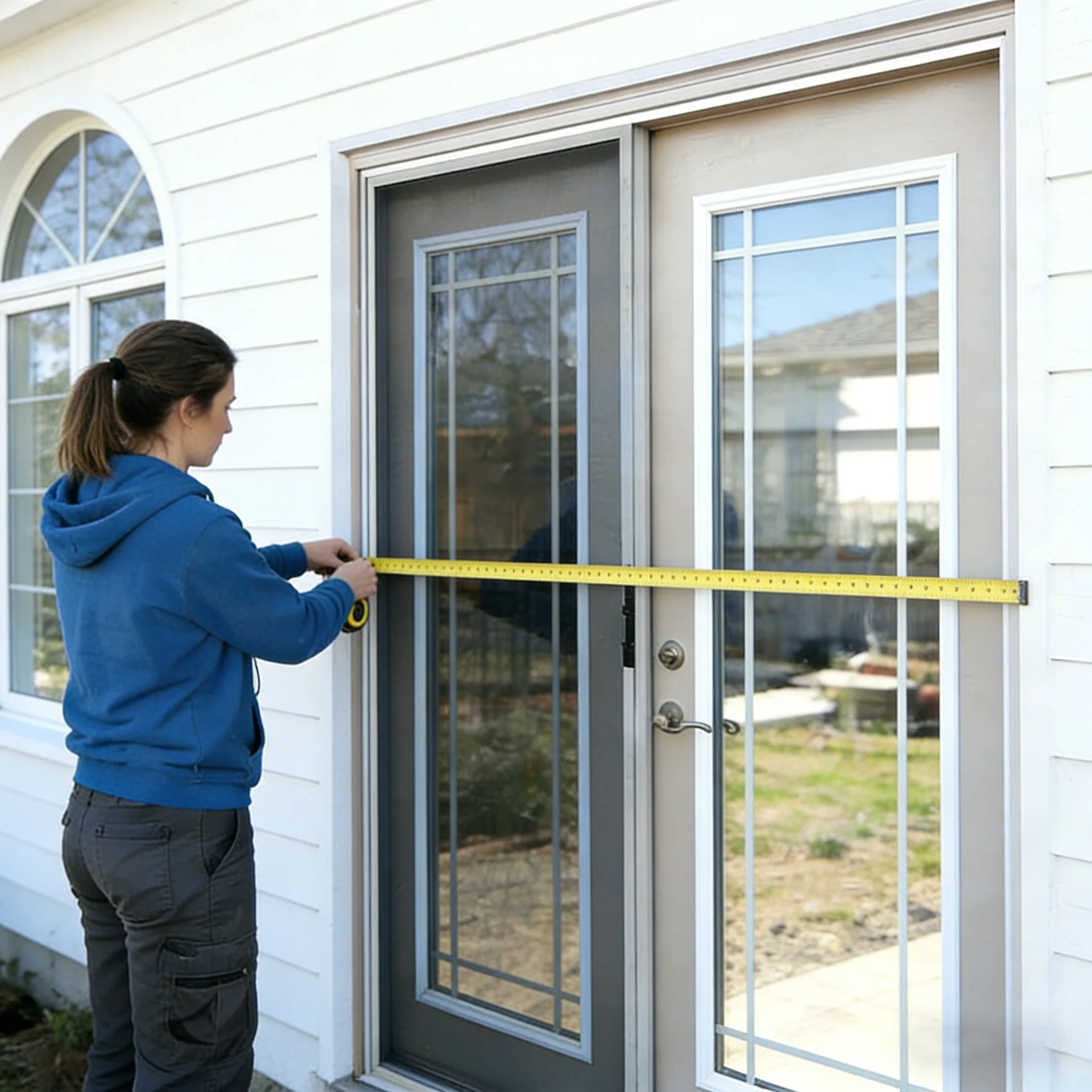 Magnetic Mosquito Screen Door,Fiberglass Mesh Curtain,Auto Closing Insect-Proof,Hands-Free Net for Patio,Front French Doors