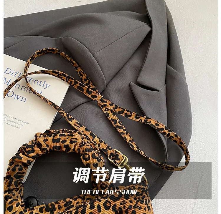 Cartoon Crossbody Bag Fashion Leopard Print Handbag for Girls Cute Women Toddler Shoulder Purse Travel Handbag Gift