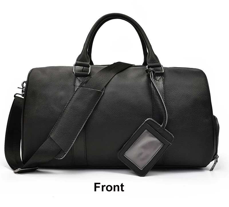 Luxury Genuine Leather Men Women Travel Bag Cow Leather Carry On Luggage Bag Travel Shoulder Bag Male Female Weekend Duffle Bag