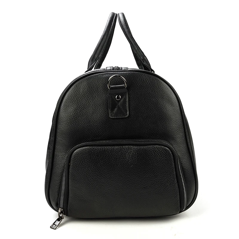 Luxury Genuine Leather Men Women Travel Bag Cow Leather Carry On Luggage Bag Travel Shoulder Bag Male Female Weekend Duffle Bag