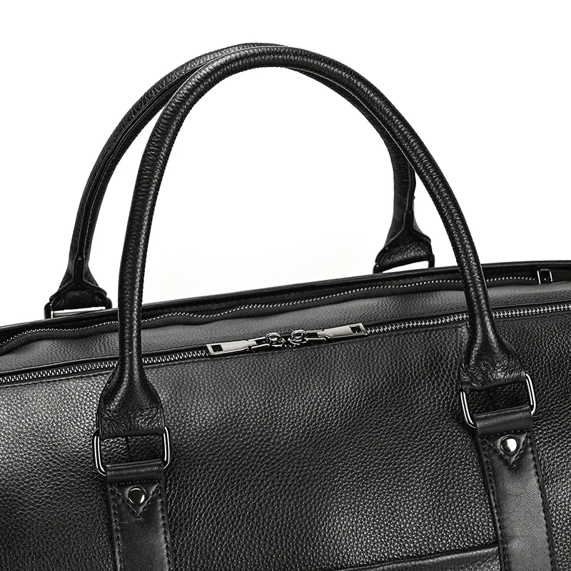 Luxury Genuine Leather Men Women Travel Bag Cow Leather Carry On Luggage Bag Travel Shoulder Bag Male Female Weekend Duffle Bag