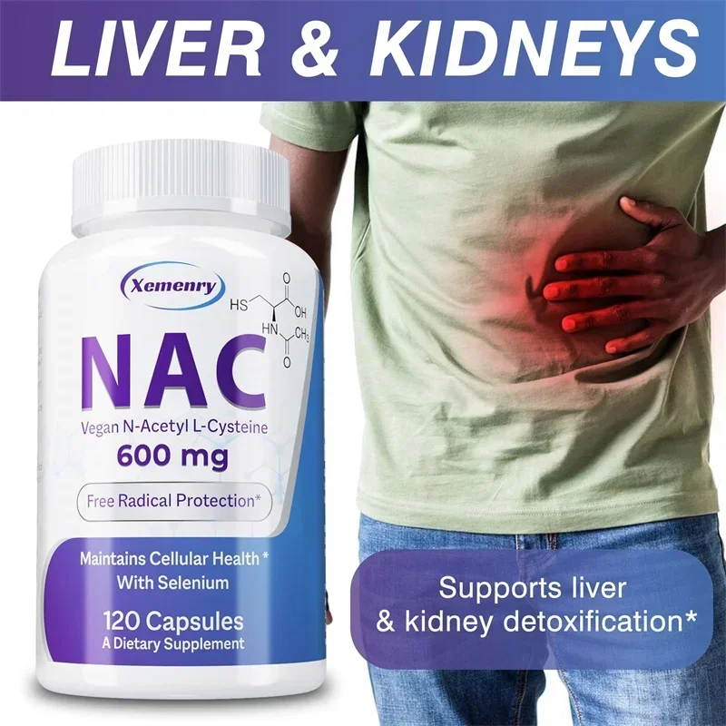 NAC Capsules - Enhances Immune, Promote Liver and Kidney Detoxification & Repair, Respiratory Health