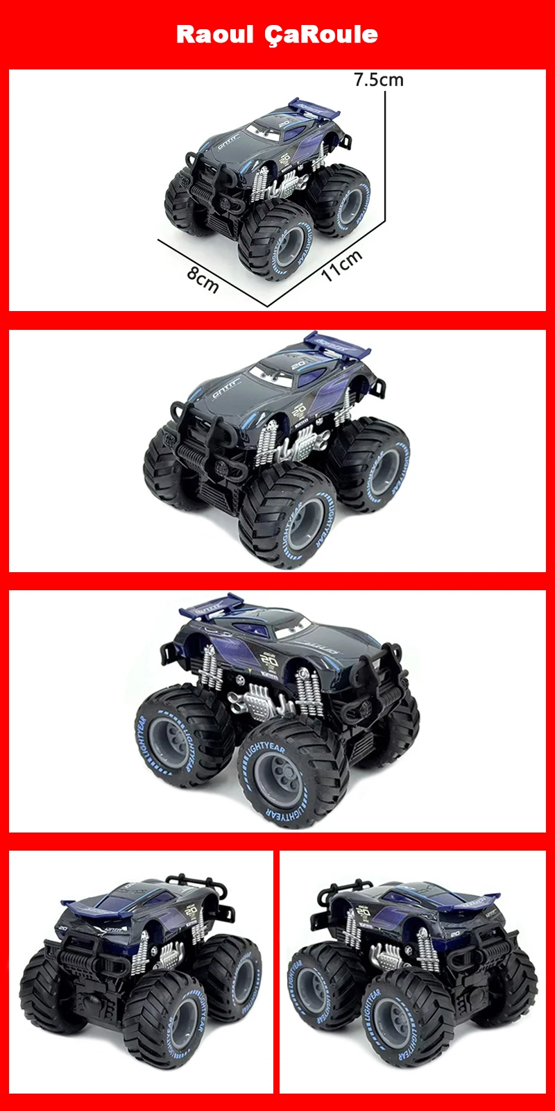 Pixar Cars 2 Lightning McQueen StormCruz Mater Jackson Ramirez Inertial AssistanceAlloy Off-Road Vehicle Child Toys Gifts