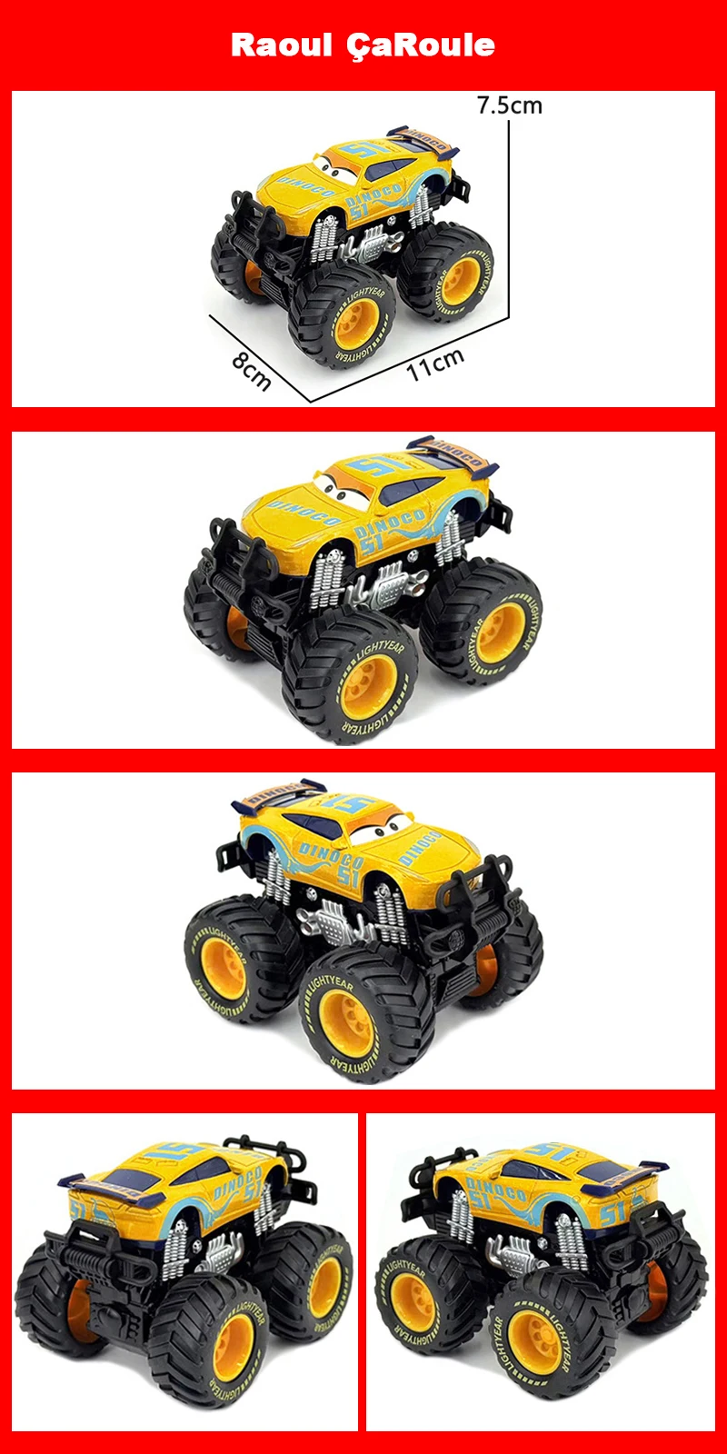 Pixar Cars 2 Lightning McQueen StormCruz Mater Jackson Ramirez Inertial AssistanceAlloy Off-Road Vehicle Child Toys Gifts