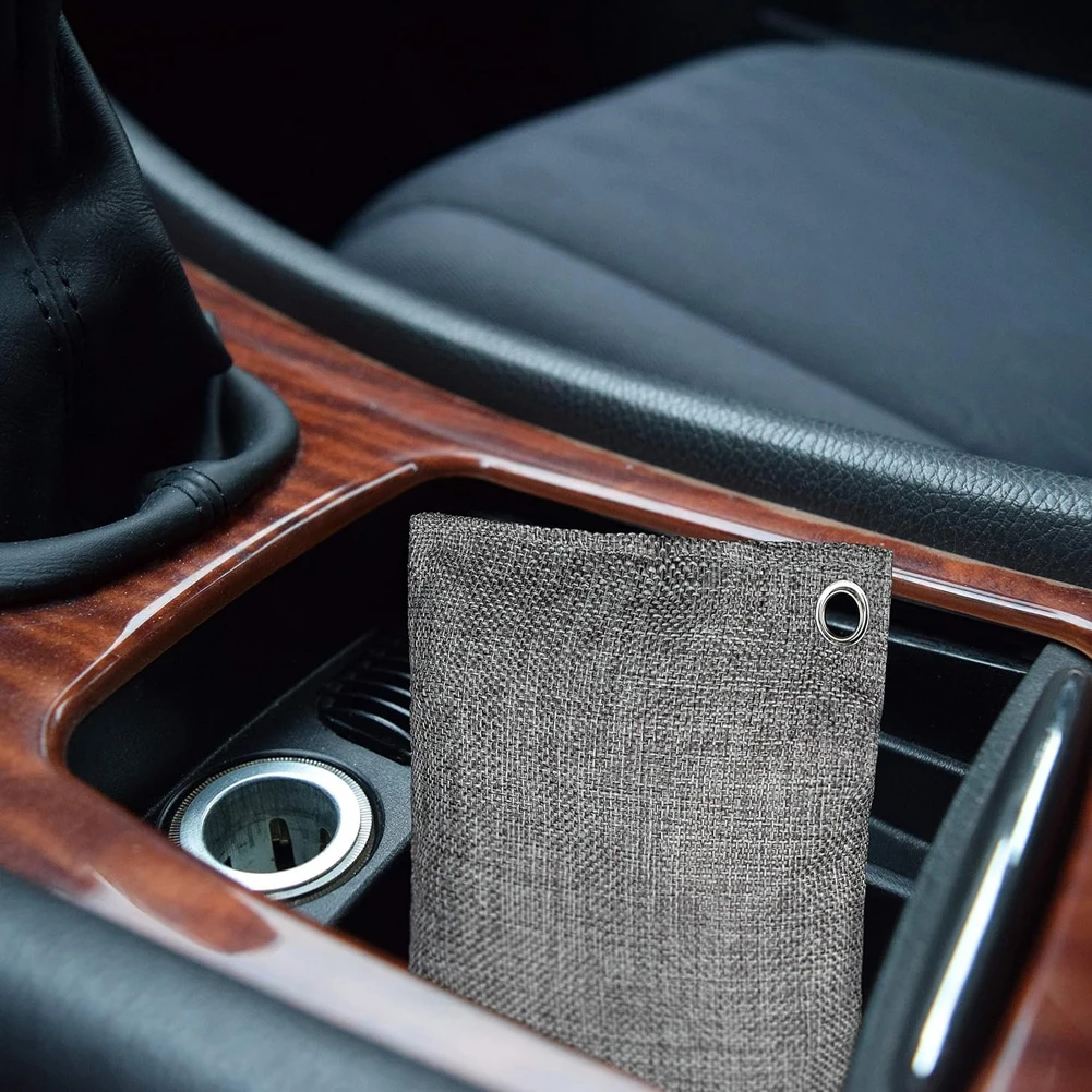 Odor Absorber Moisture Absorber Natural Car Air Freshener 2x200g Reusable Bamboo Activated Charcoal Air Freshener for Car Closet