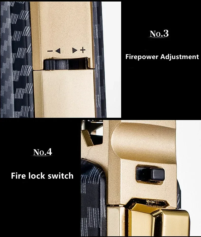 JOBON Metal Outdoor Windproof Turbine Torch Strong Fire Power Blue Flame Straight Butane Gas Lighter Gas Kitchen BBQ Welding