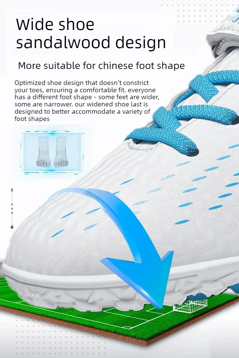 New Children Football Boots Outdoor Trainers Soccer Shoes for Kids Boys Girls Hook Loop Football Cleats Futsal Sneakers 28-39