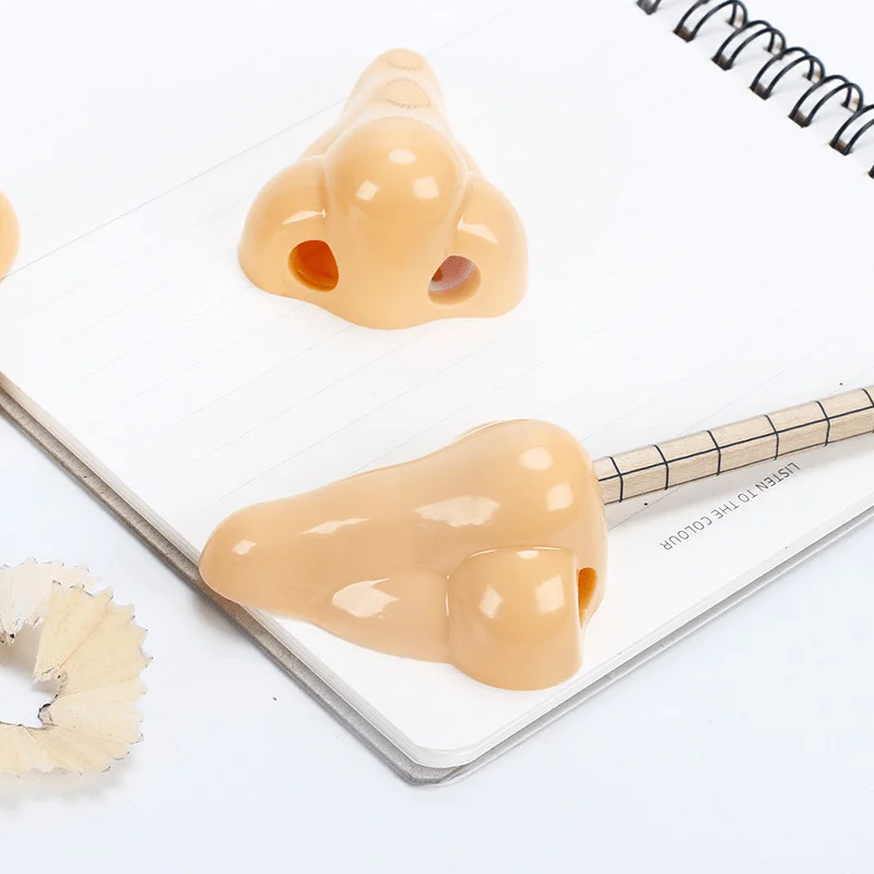 1/12pcs Creative Nose-Shaped Pencil Sharpeners Funny Nose Pencil Sharpener School Supplies Prizes For Kids Party Favors