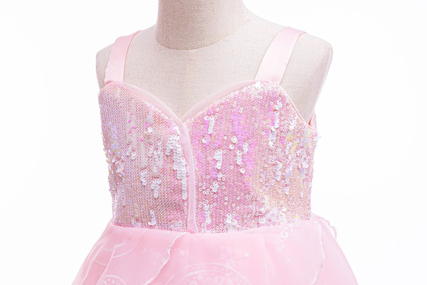 Wicked Cute Pink Dress for Girls 2-12 Yrs Halloween Wizard Glinda Costume for Good Movie Role Playing Outfit Carnival Apparel