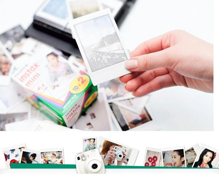 10/20/50/100/200 Sheets Fujifilm Instax Mini 12 Film White Edge Photo Paper For Mini LiPlay 11 9 8 40 70 90 Instant Camera EVO