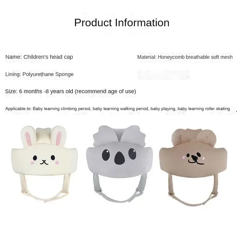 Infant Toddler No Bumps Safety Helmet Head Cushion Bumper Bonnet Baby Head Protector - Baby Helmet for Crawling Walking Learning