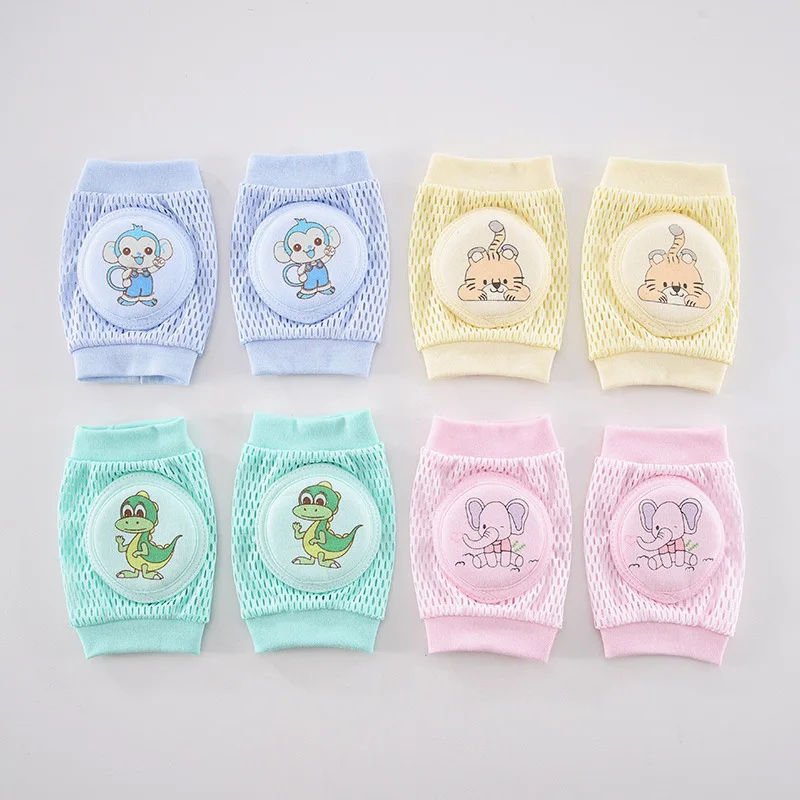 Baby Accessories Knee Pads Safety Boy Girl Kids Crawling Gaiter Toddler Slip Protector Infant Animal Monkey Tiger Dino Elephant