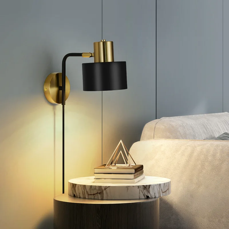 Read Rotatable Rocker LED Wall Light Bedroom Bedside Wall Lamps Living Room Study Corridor Modern Simple Decor Light Fixtures