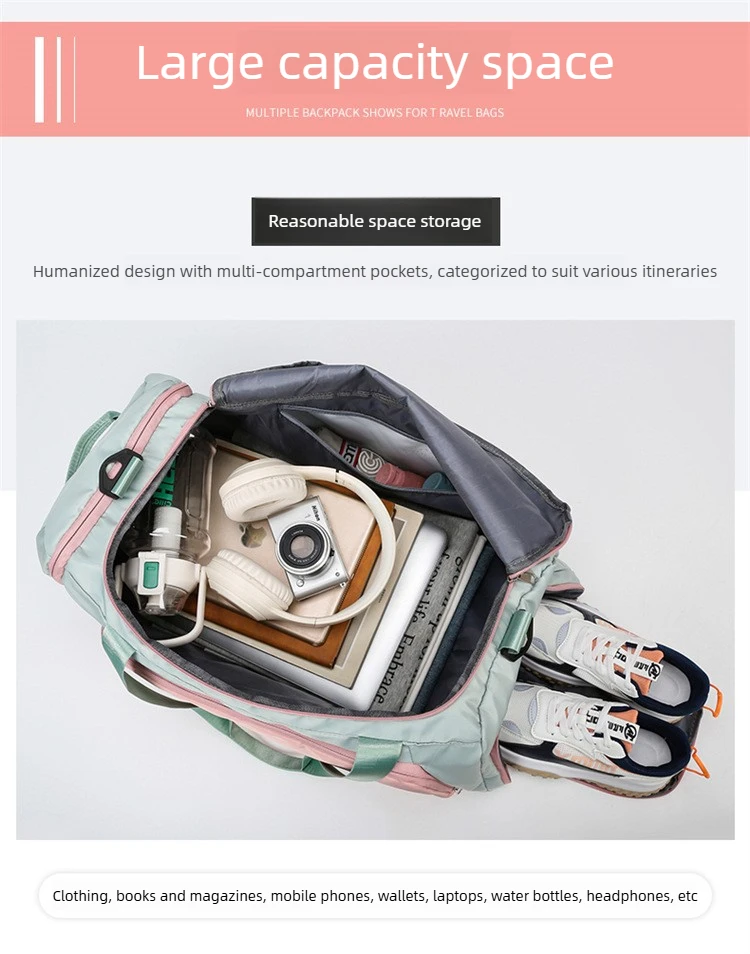 Travel Gym Bags Dry Wet Separation Shoulder Bag Yoga Fitness Backpack Men Women Waterproof With Shoe Compartment Sports Handbag