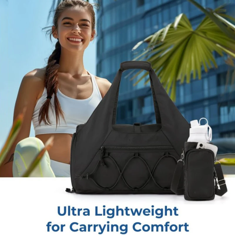 Large Capacity Fitness Bag Women Sports Yoga Handbag Lightweight Multi-Layer Travel Bag Dry and Wet Separation Shoulder Bags