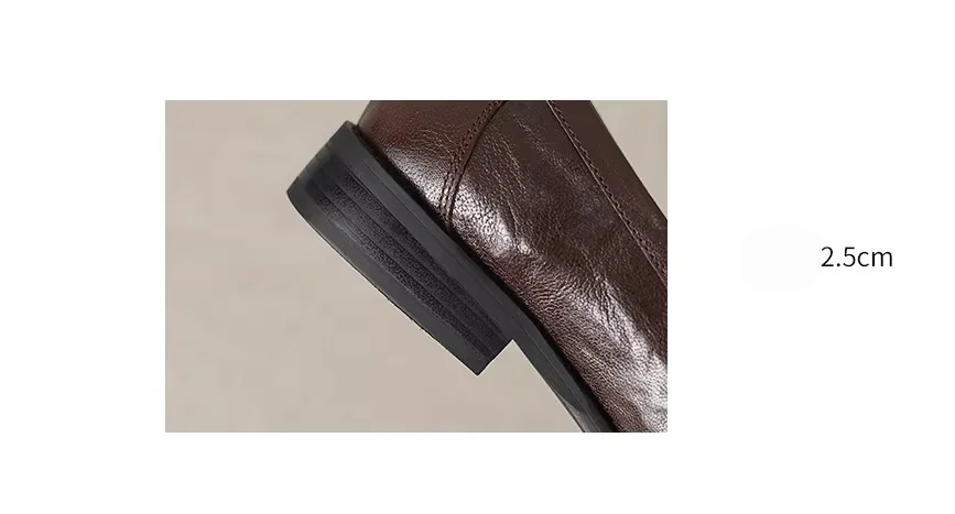 Women's Vintage Leather Loafers Shoes Round Toe Slip On Flats Classic Black/Brown Casual Daily Shoes Comfort Soft Sole Loafers