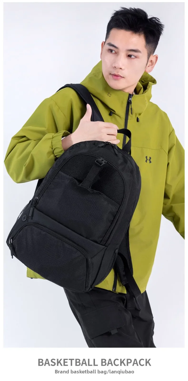 Sports Gym Fitness Yoga Backpack with Shoes Pocket Large Capacity Outdoor Camping Hiking Basketball Bag Soccer Equipment Pack