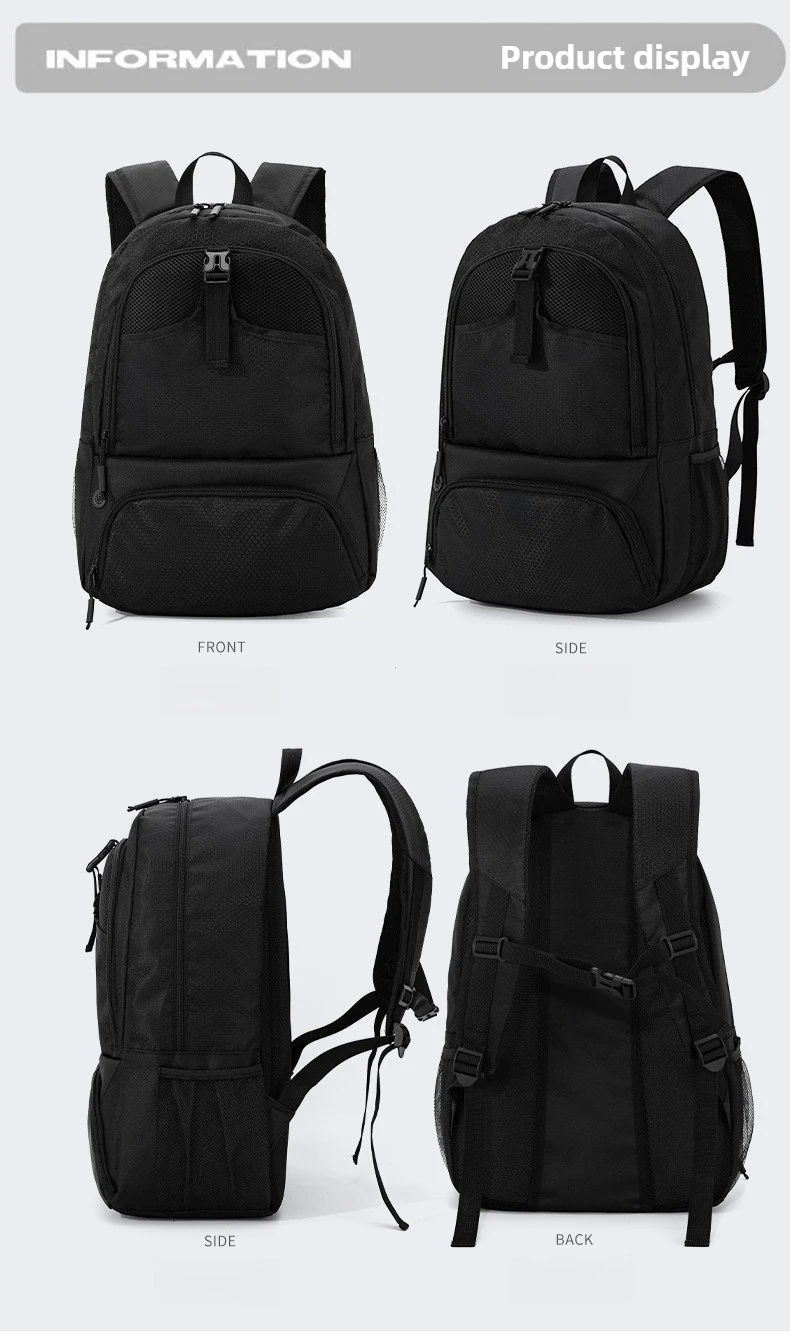 Sports Gym Fitness Yoga Backpack with Shoes Pocket Large Capacity Outdoor Camping Hiking Basketball Bag Soccer Equipment Pack