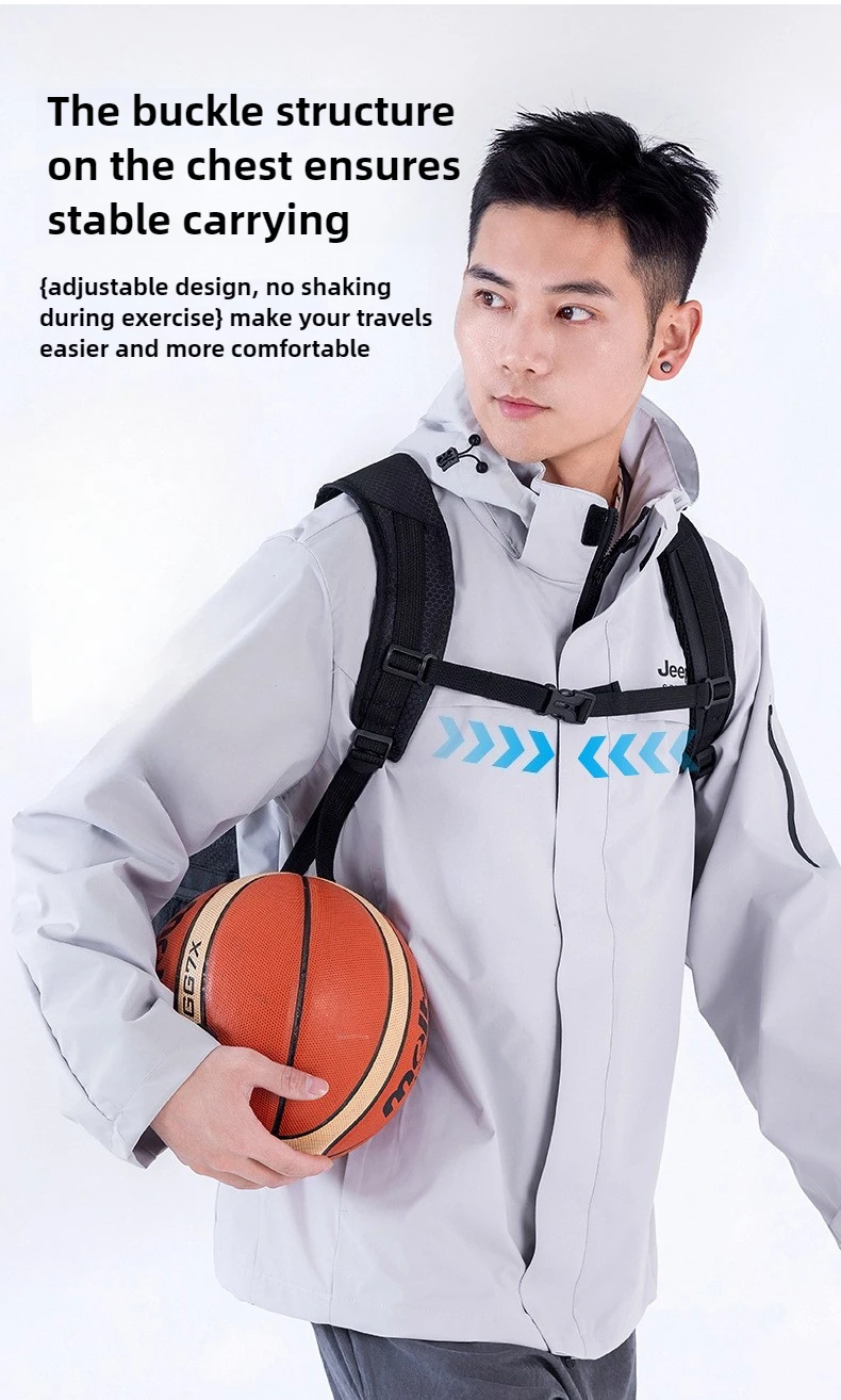 Sports Gym Fitness Yoga Backpack with Shoes Pocket Large Capacity Outdoor Camping Hiking Basketball Bag Soccer Equipment Pack