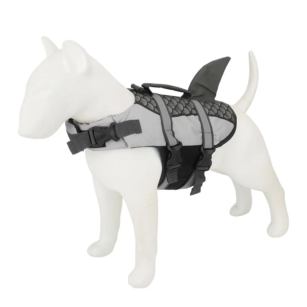 Swim Pet Dog Life Jacket Vest Clothes Life Vest Collar Harness Pet Swimming Summer Swimwear Scales Shark