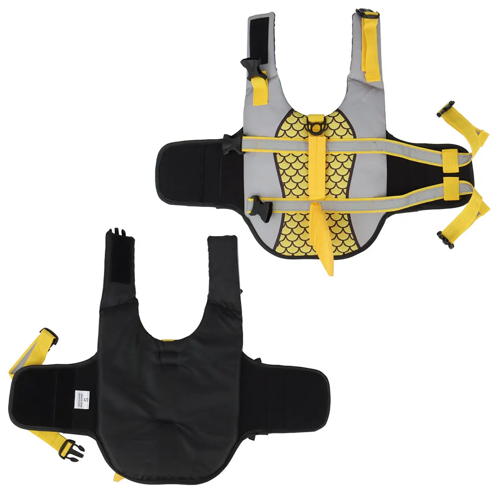 Swim Pet Dog Life Jacket Vest Clothes Life Vest Collar Harness Pet Swimming Summer Swimwear Scales Shark