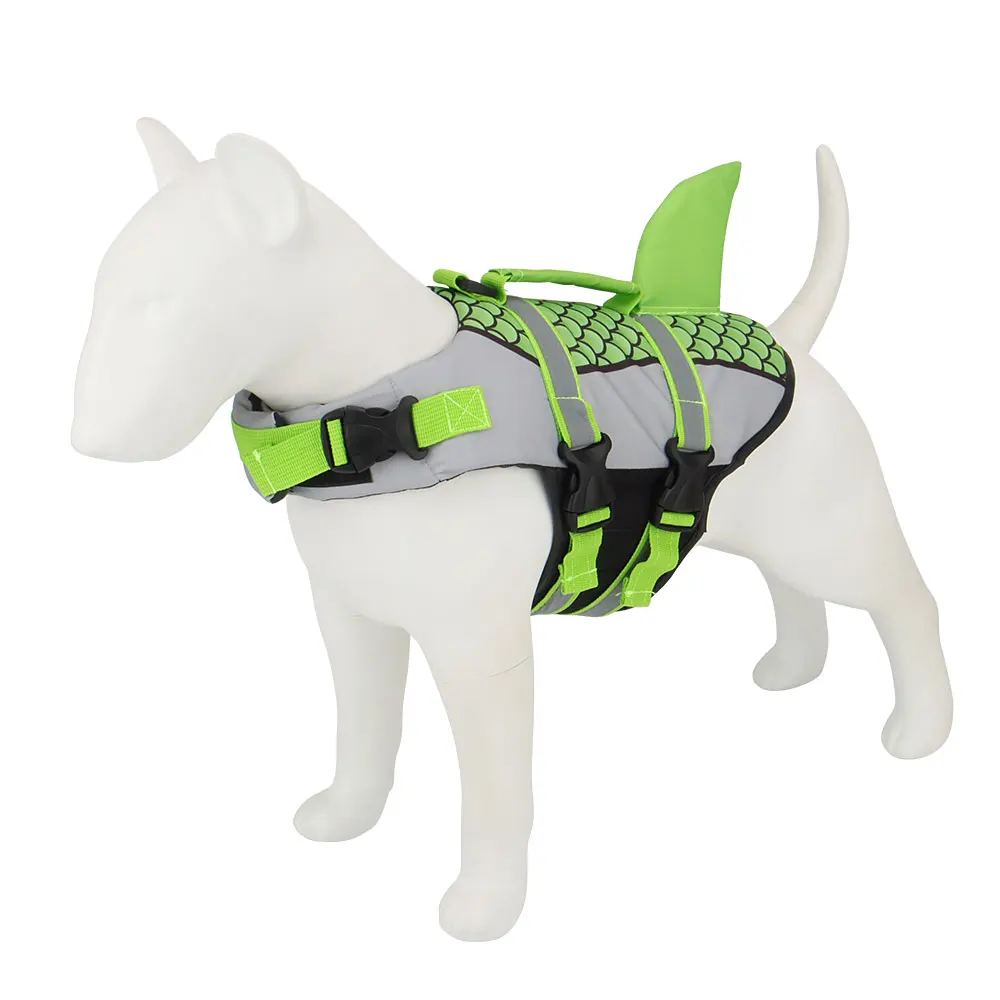 Swim Pet Dog Life Jacket Vest Clothes Life Vest Collar Harness Pet Swimming Summer Swimwear Scales Shark