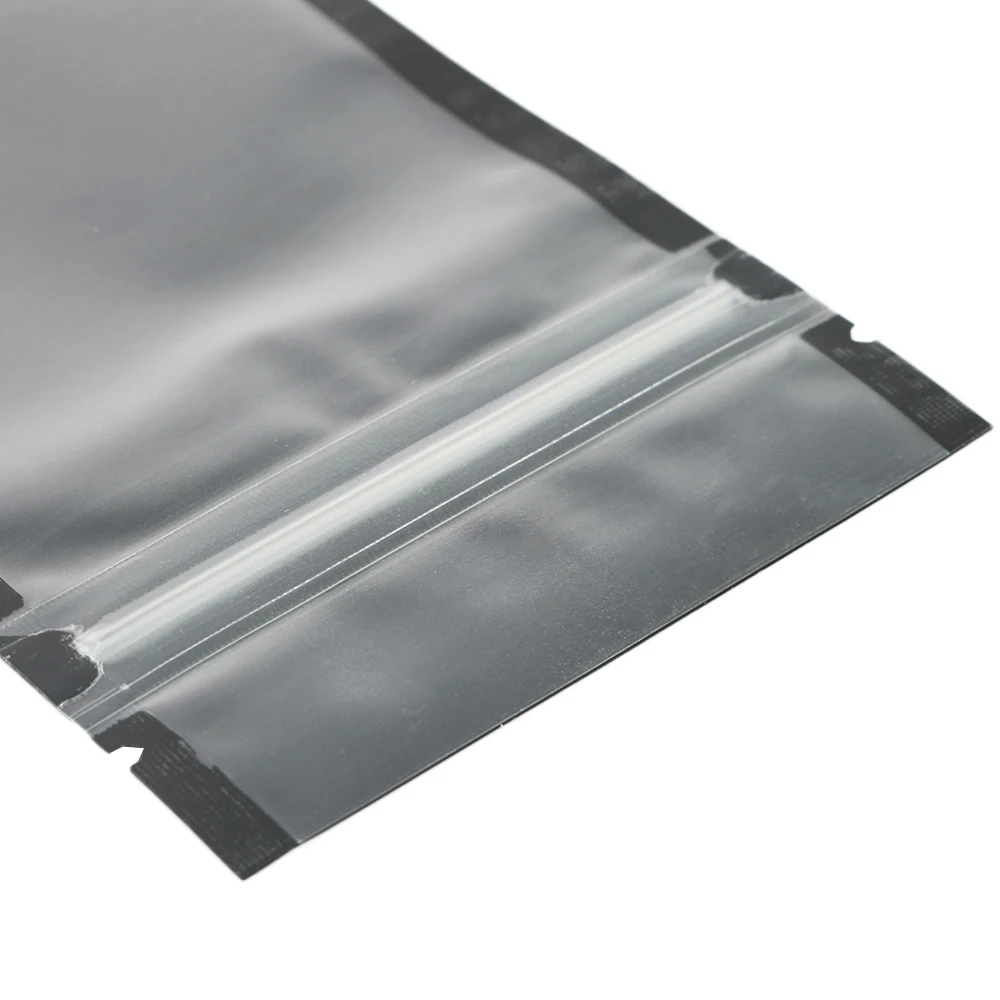 Resealable Zip Lock Bags Food Product Heat Sealable Packing Bag, 100PCS PET Plastic Mylar Pouch with Frosted Window