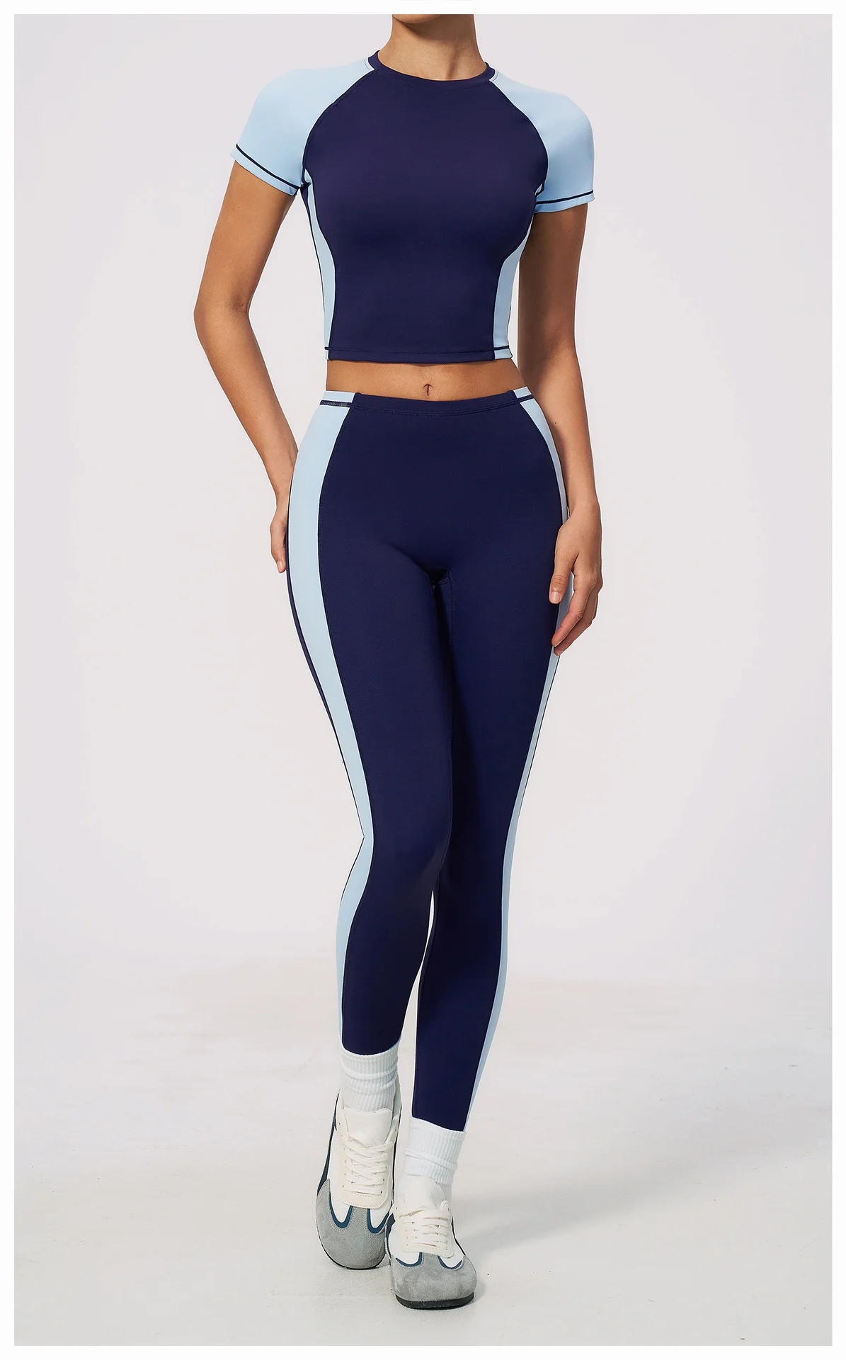 Women Patchwork Sports Yoga Pant Sports Leggings High Waist Gym Clothes Fitness Leggings High-strength Professional Fitness Pant