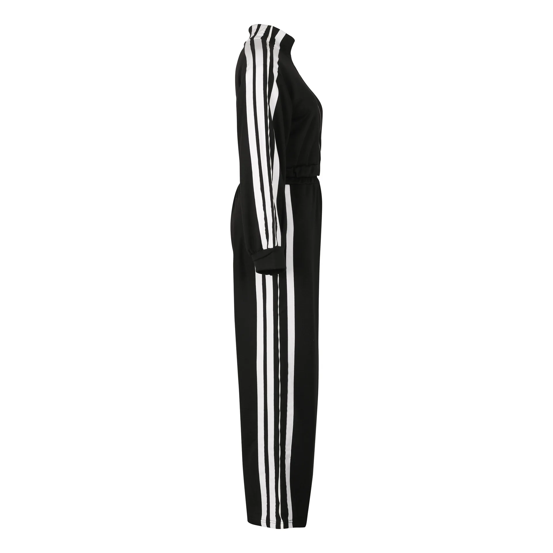 Women Wide Leg Pants Suit 2 Piece Sets Striped Jacket Floor Length Trouser Tracksuit Single Breasted 2025 Autumn Casual Ensemble