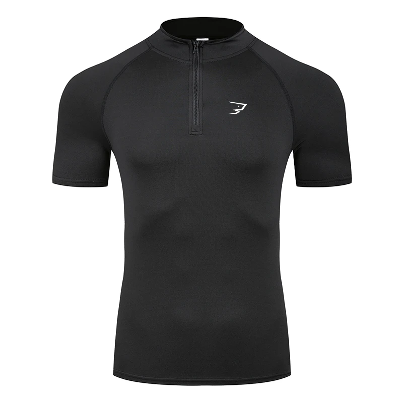 Men Running Compression Short Sleeve Sport Tee Gym Fitness Sportshirts Male Jogging Sportswear Homme Athletic Shirt Tops