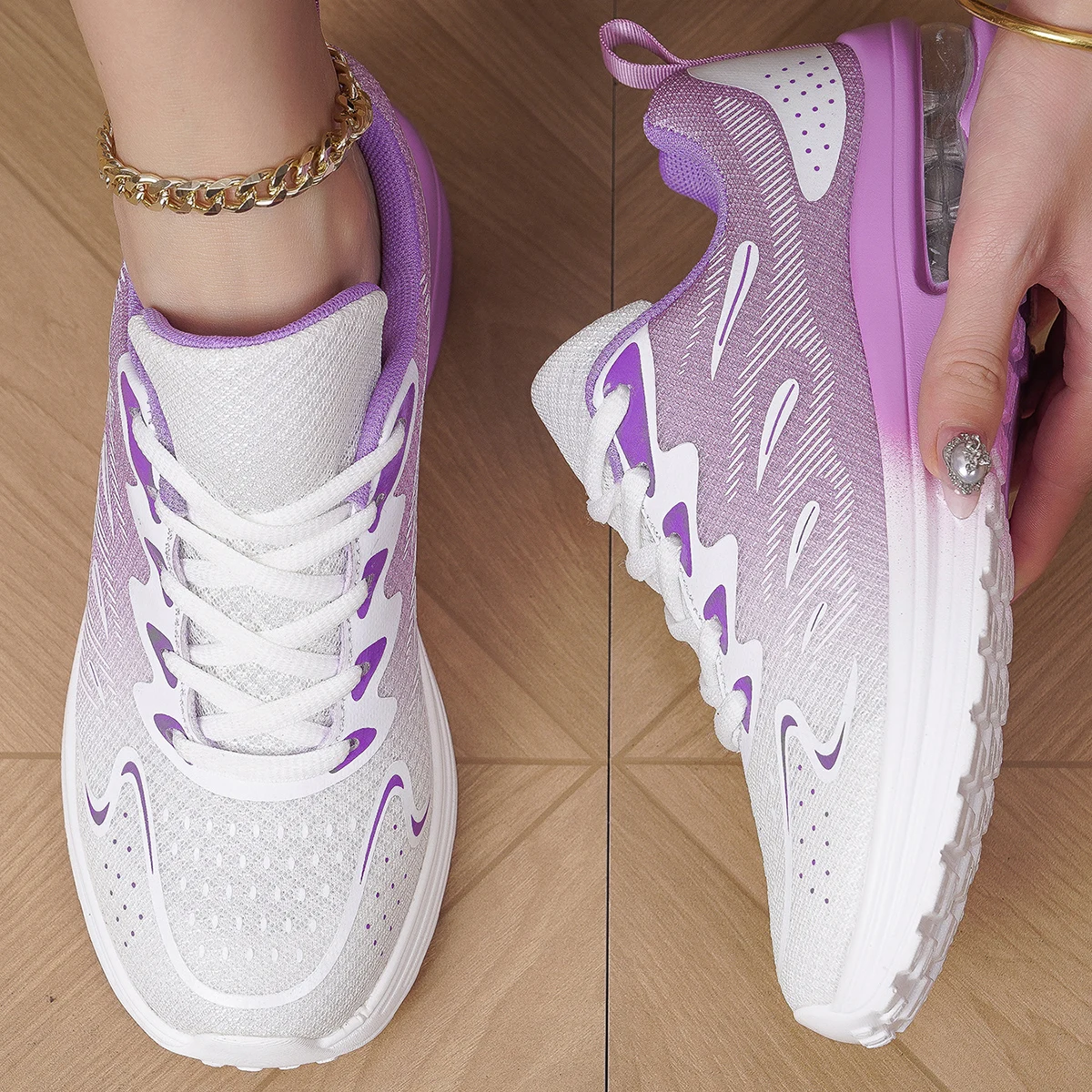 Sneaker Women Walking Shoes Womens Fashion Air Cushion Mesh Breathable Tennis Sport Shoes