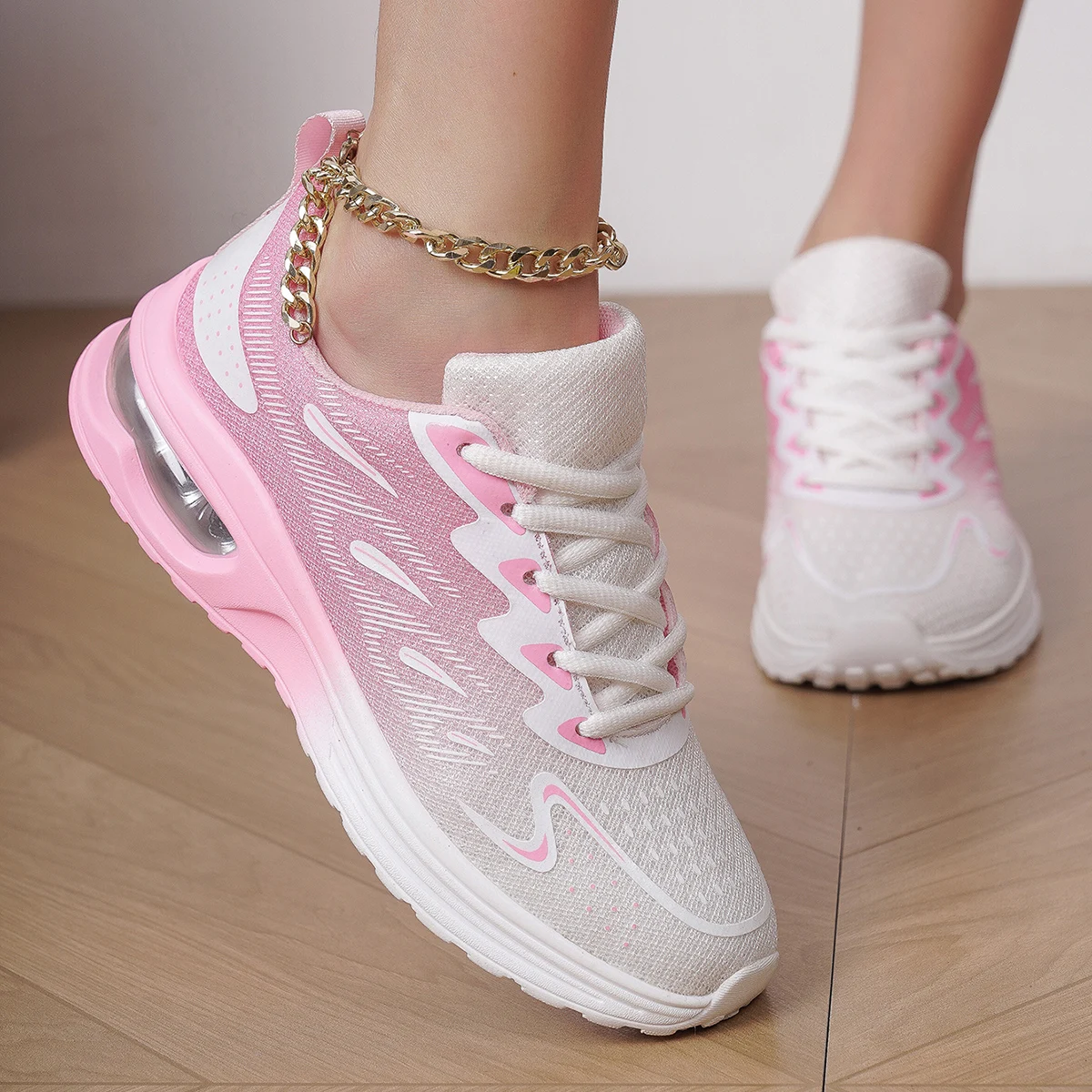 Sneaker Women Walking Shoes Womens Fashion Air Cushion Mesh Breathable Tennis Sport Shoes