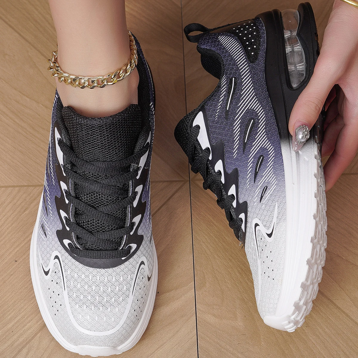 Sneaker Women Walking Shoes Womens Fashion Air Cushion Mesh Breathable Tennis Sport Shoes