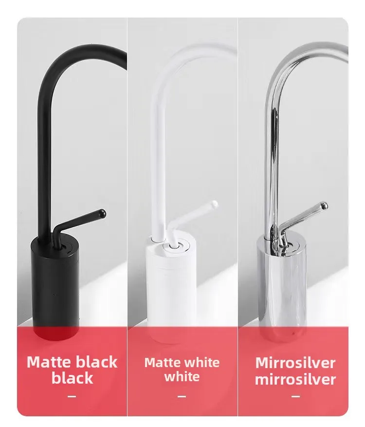 Modern Basin Faucet Brushed Gold Black Silver Faucet Deck Mounted Basin Sink Tap Mixer Hot Cold Brass Tap for Bathroom