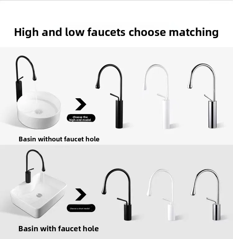 Modern Basin Faucet Brushed Gold Black Silver Faucet Deck Mounted Basin Sink Tap Mixer Hot Cold Brass Tap for Bathroom