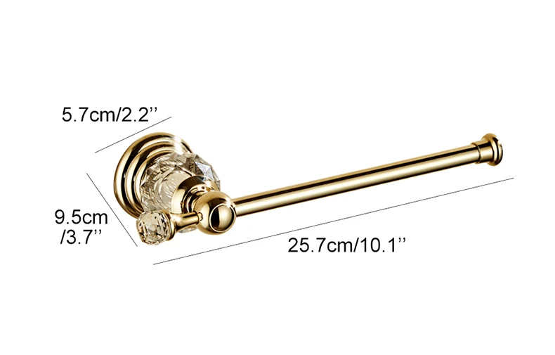 Gold Paper Roll Holder Crystal,Chrome Toilet Paper Holder, Crystal Bathroom Tissue Paper Holder Silver Toilet Roll Hanger Wall