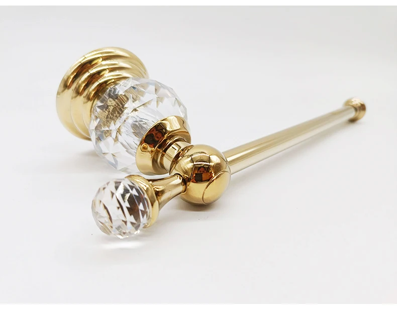 Gold Paper Roll Holder Crystal,Chrome Toilet Paper Holder, Crystal Bathroom Tissue Paper Holder Silver Toilet Roll Hanger Wall