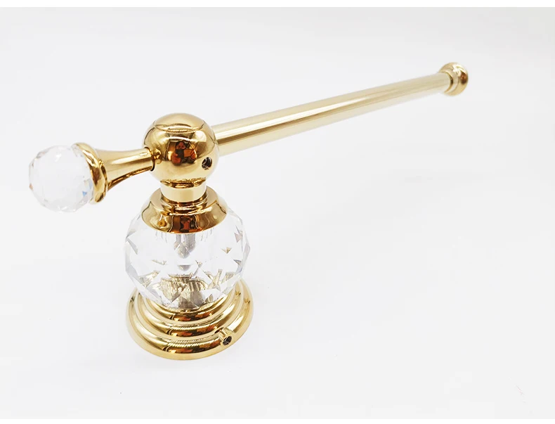 Gold Paper Roll Holder Crystal,Chrome Toilet Paper Holder, Crystal Bathroom Tissue Paper Holder Silver Toilet Roll Hanger Wall